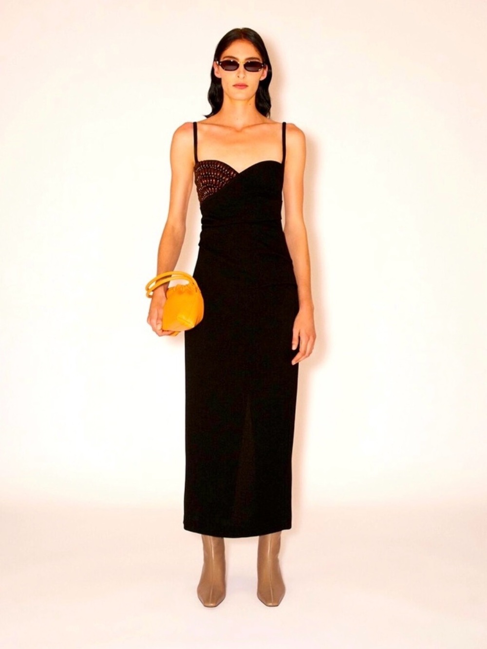 Nanushka Beaded Bust Midi Dress